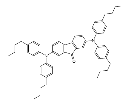 2,7-bis(4-butyl-N-(4-butylphenyl)anilino)fluoren-9-one Structure