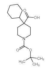 1-(TERT-BUTOXYCARBONYL)-4-CYCLOHEXYLPIPERIDINE-4-CARBOXYLIC ACID Structure