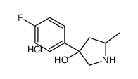 3-(4-fluorophenyl)-5-methylpyrrolidin-3-ol,hydrochloride Structure