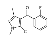 (5-Chloro-1,3-dimethyl-1H-pyrazol-4-yl)(2-fluorophenyl)Methanone结构式