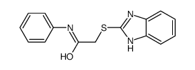 2-((1H-benzo[d]imidazol-2-yl)thio)-N-phenylacetamide结构式