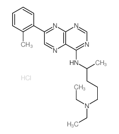 1,4-Pentanediamine,N1,N1-diethyl-N4-[7-(2-methylphenyl)-4-pteridinyl]-, hydrochloride (1:2)结构式