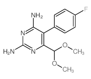 2,4-Pyrimidinediamine,6-(dimethoxymethyl)-5-(4-fluorophenyl)- Structure