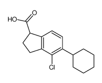 4-chloro-5-cyclohexyl-2,3-dihydro-1H-indene-1-carboxylic acid结构式