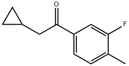 Ethanone, 2-cyclopropyl-1-(3-fluoro-4-methylphenyl)-结构式
