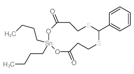 3-(2-carboxyethylsulfanyl-phenyl-methyl)sulfanylpropanoic acid; dibutyltin structure