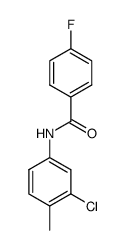 N-(3-chloro-4-methylphenyl)-4-fluorobenzamide结构式