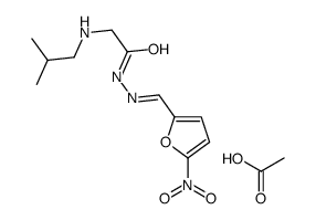 2-methylpropyl-[2-[(2E)-2-[(5-nitrofuran-2-yl)methylidene]hydrazinyl]-2-oxoethyl]azanium,acetate Structure