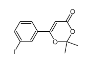 6-(3-iodo-phenyl)-2,2-dimethyl-[1,3]dioxin-4-one结构式