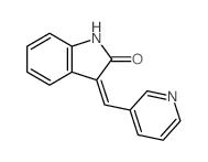 2H-Indol-2-one,1,3-dihydro-3-(3-pyridinylmethylene)- Structure
