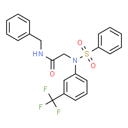 N-BENZYL-2-[(PHENYLSULFONYL)-3-(TRIFLUOROMETHYL)ANILINO]ACETAMIDE structure
