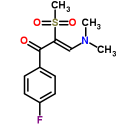 (2Z)-3-(Dimethylamino)-1-(4-fluorophenyl)-2-(methylsulfonyl)-2-propen-1-one结构式