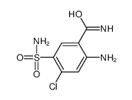 2-amino-4-chloro-5-sulphamoylbenzamide结构式