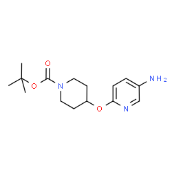 tert-Butyl 4-[(5-aminopyridin-2-yl)oxy]piperidine-1-carboxylate结构式