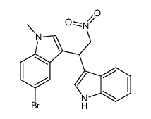 5-bromo-3-[1-(1H-indol-3-yl)-2-nitroethyl]-1-methylindole结构式