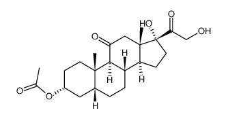 5-BETA-PREGNAN-3-ALPHA, 17,21-TRIOL-11,20-DIONE 3-ACETATE structure