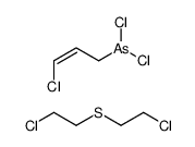 1-chloro-2-(2-chloroethylsulfanyl)ethane,dichloro-[(E)-3-chloroprop-2-enyl]arsane Structure