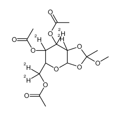 [(3aS,5R,6R,7S,7aS)-7-acetyloxy-5-[acetyloxy(dideuterio)methyl]-6,7,7a-trideuterio-2-methoxy-2-methyl-3a,5-dihydro-[1,3]dioxolo[4,5-b]pyran-6-yl] acetate Structure