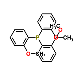 三(2-甲氧基苯基)膦结构式