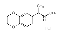 [1-(2,3-Dihydro-benzo[1,4]dioxin-6-yl)-ethyl]-methyl-amine hydrochloride结构式