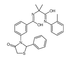 N-[2-methyl-1-(2-methylanilino)-1-oxopropan-2-yl]-3-(4-oxo-2-phenyl-1,3-thiazolidin-3-yl)benzamide Structure