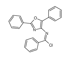 N-(2,5-diphenyl-1,3-oxazol-4-yl)benzenecarboximidoyl chloride结构式