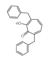 2,4,6-Cycloheptatrien-1-one,2-hydroxy-3,7-bis(phenylmethyl)- Structure