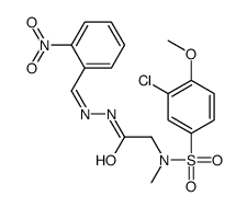 2-[(3-chloro-4-methoxyphenyl)sulfonyl-methylamino]-N-[(2-nitrophenyl)methylideneamino]acetamide Structure