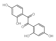 1,2-bis(2,4-dihydroxyphenyl)ethane-1,2-dione structure