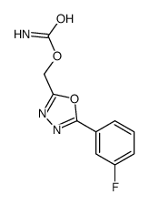 [5-(3-fluorophenyl)-1,3,4-oxadiazol-2-yl]methyl carbamate结构式