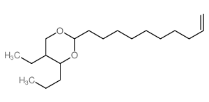 1,3-Dioxane,2-(9-decen-1-yl)-5-ethyl-4-propyl-结构式
