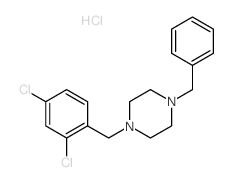 1-benzyl-4-[(2,4-dichlorophenyl)methyl]piperazine结构式