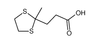 3-(2-methyl-[1,3]-dithiolan-2-yl)propionic acid Structure