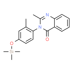 2-Methyl-3-[2-methyl-4-[(trimethylsilyl)oxy]phenyl]quinazolin-4(3H)-one结构式