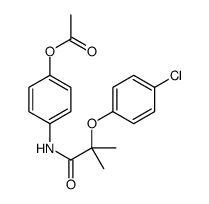 [4-[[2-(4-chlorophenoxy)-2-methylpropanoyl]amino]phenyl] acetate Structure