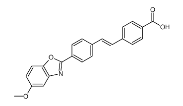 4-[2-[4-(5-methoxy-1,3-benzoxazol-2-yl)phenyl]ethenyl]benzoic acid结构式