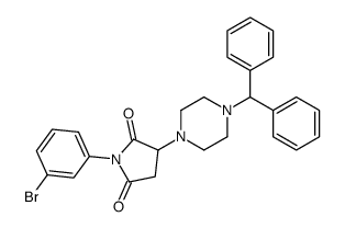 3-(4-benzhydrylpiperazin-1-yl)-1-(3-bromophenyl)pyrrolidine-2,5-dione结构式