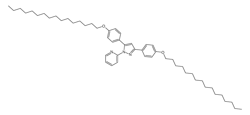 2-[3,5-bis(4-hexadecoxyphenyl)pyrazol-1-yl]pyridine结构式