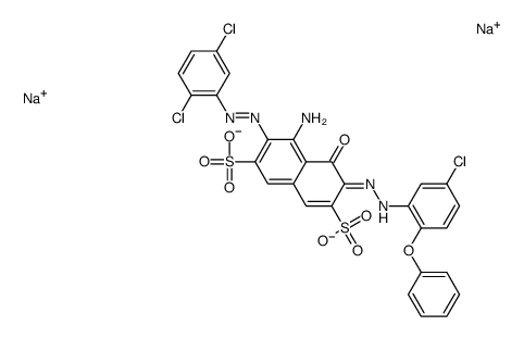 4-Amino-3-[(2,5-dichlorophenyl)azo]-5-hydroxy-6-[(5-chloro-2-phenoxyphenyl)azo]naphthalene-2,7-disulfonic acid disodium salt picture
