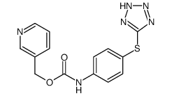 pyridin-3-ylmethyl N-[4-(2H-tetrazol-5-ylsulfanyl)phenyl]carbamate结构式
