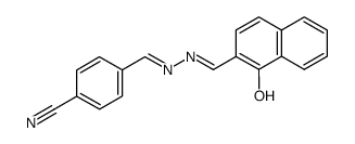 1-Hydroxynaphthalene-2-carbaldehyde-p-cyanobenzylidene-hydrazone Structure