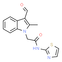 1H-Indole-1-acetamide,3-formyl-2-methyl-N-2-thiazolyl-(9CI) picture