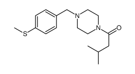 3-methyl-1-[4-[(4-methylsulfanylphenyl)methyl]piperazin-1-yl]butan-1-one Structure