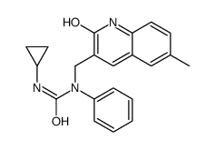Urea, N-cyclopropyl-N-[(1,2-dihydro-6-methyl-2-oxo-3-quinolinyl)methyl]-N-phenyl- (9CI) structure