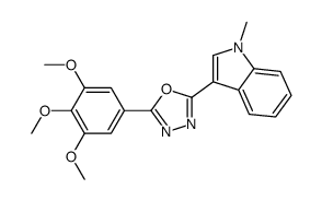 1H-Indole,1-methyl-3-[5-(3,4,5-trimethoxyphenyl)-1,3,4-oxadiazol-2-yl]-(9CI) picture