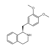 (R)-1-(3,4-dimethoxybenzyl)-1,2,3,4-tetrahydroisoquinoline结构式