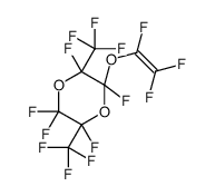 2,2,3,5,6-pentafluoro-3,6-bis(trifluoromethyl)-5-[(trifluorovinyl)oxy]-1,4-dioxane结构式