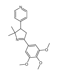 4-[2,2-dimethyl-5-(3,4,5-trimethoxy-phenyl)-3,4-dihydro-2H-pyrrol-3-yl]-pyridine Structure