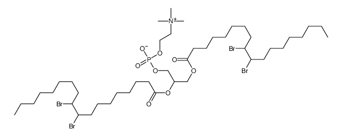 1,2-di(9,10-dibromostearoyl)phosphatidylcholine Structure