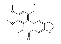 4,5-methylenedioxy-4',5',6'-trimethoxy-1,1'-biphenyl-2,2'-dicarboxaldehyde Structure